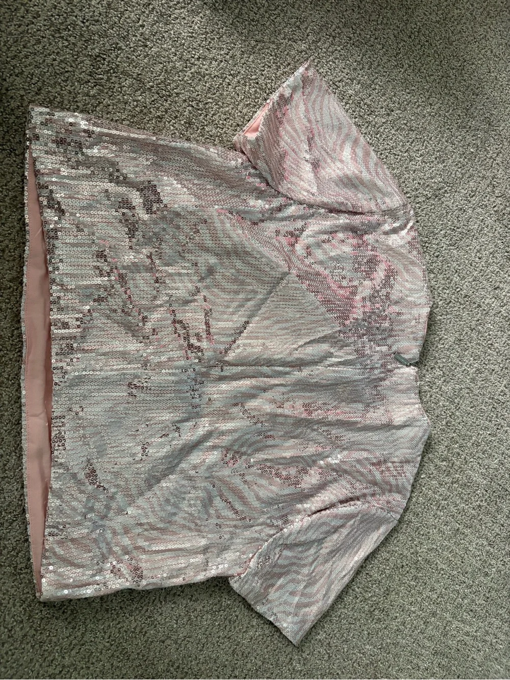 Michael Kors Pink Sequin Short Sleeve Top
